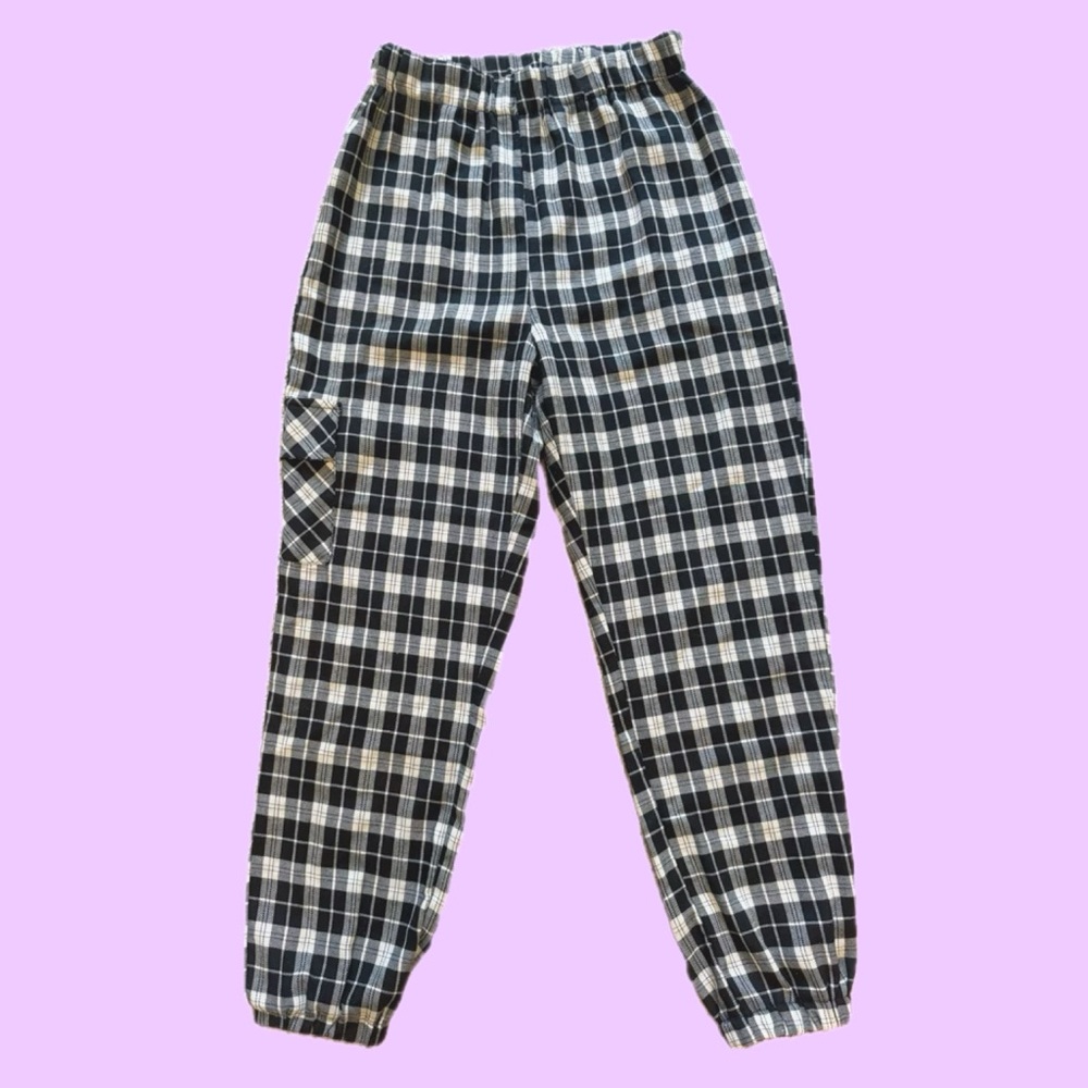 *3 for $9* Black & White Plaid Pants